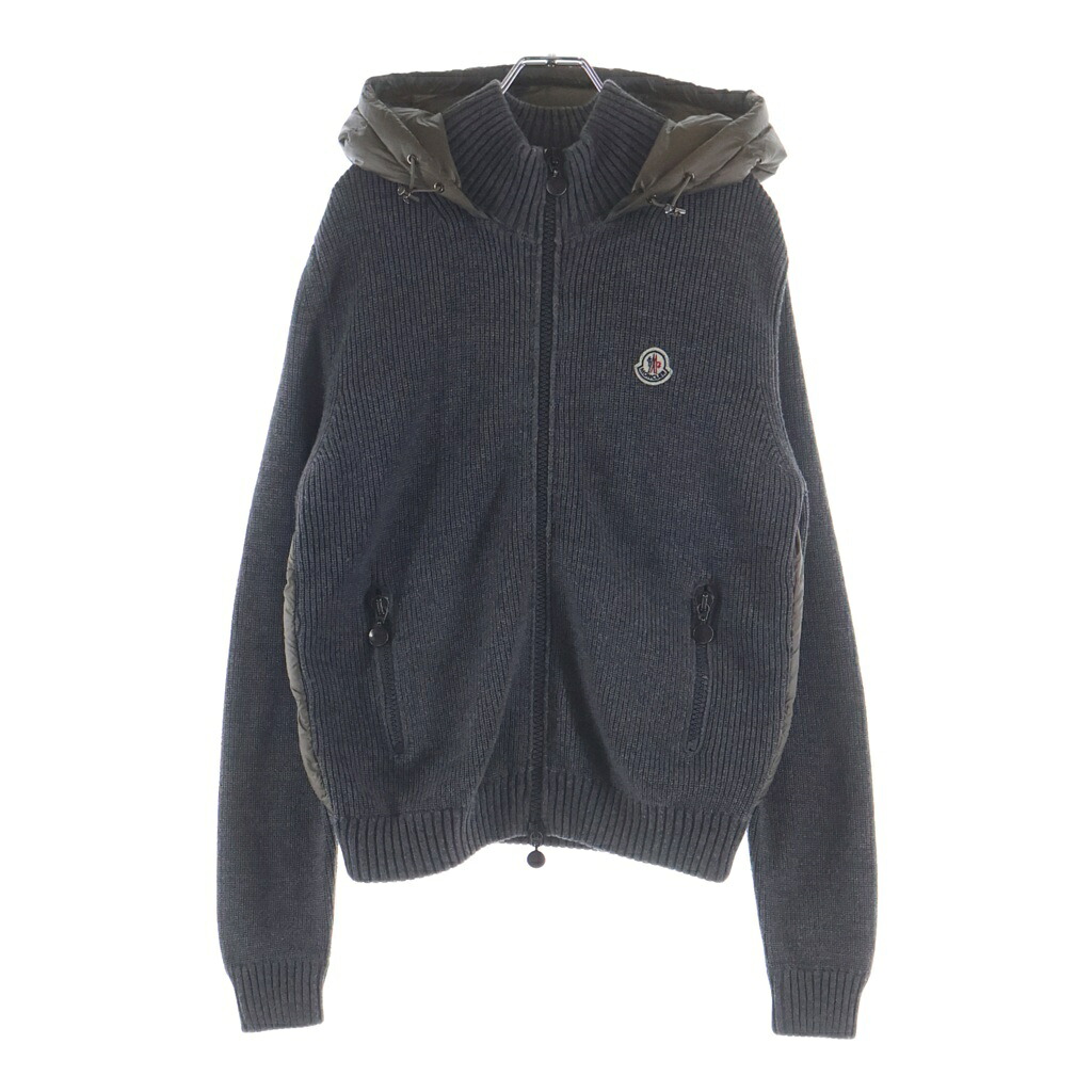 MONCLER(モンク軌跡) 大きさ:M MAGLIONE TRICOT CARDIGANN カーキ×薄墨色 #M【中古】【座標軸B】【色つや緑であること】【オンライン押さえる商いもの】