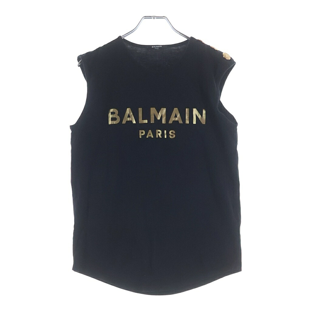 BALMAIN(バルマン) 大きさ:XS ロゴタイプ貯蔵タンクいの一番 肩名取り草 黒いこと #XS【中古】【座標軸B】【色合い黒いこと】【取りまわしバス発着場AWESOME原宿店】
