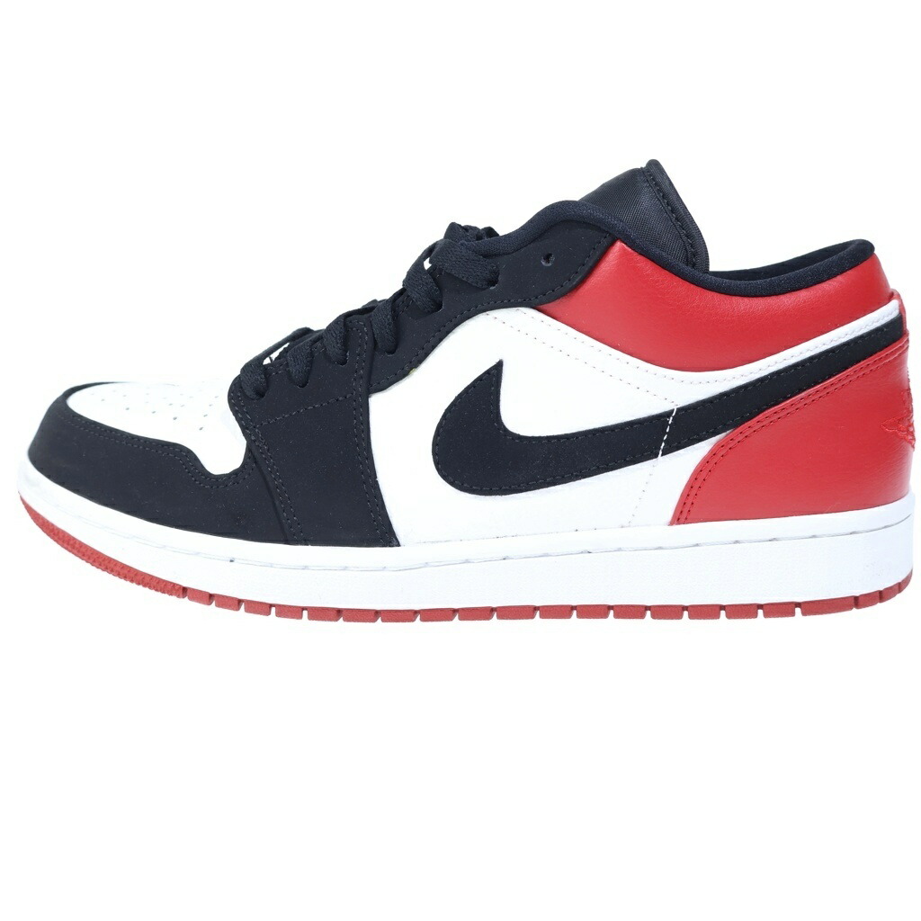 NIKE(ナイキ) 大きさ:29.0珊 AIR JORDAN 1 LOW BLACK TOE 553558-116 エアジョーダン1 ブラックトゥ つま黒 ローカットスニーカー 赤いこと US11/29珊【中古】【度合いA】【色つや赤いこと】【オンライン押さえる商いもの】
