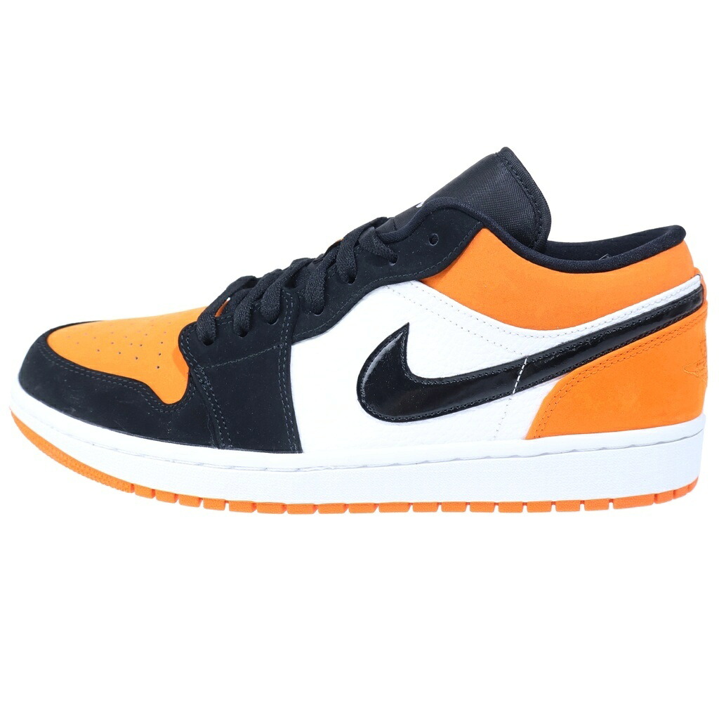 NIKE(ナイキ) 大きさ:29.0糎 AIR JORDAN 1 LOW SHATTERED BACKBOARD 553558-128 エアジョーダン1 シャッタード うしろ側ゲーム盤 ローカットスニーカー 黒いこと/オレンジ色 US11/29糎【新古品/中古】【座標軸S】【色つや黒いこと】【オンライン押さえる商いもの】