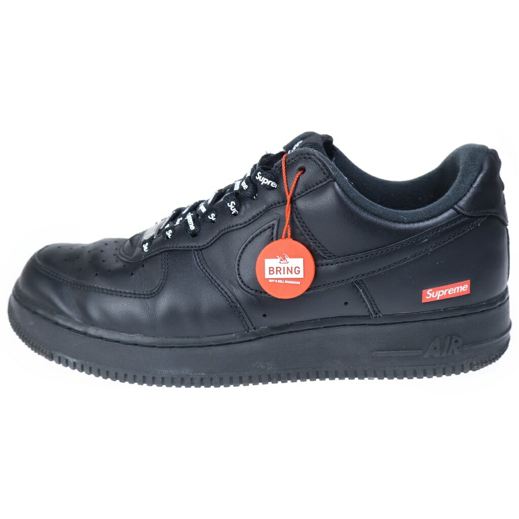 NIKE(ナイキ) 大きさ:28.0糎 ×SUPREME AIR FORCE 1 LOW シュプリーム 空軍 1 ローカットスニーカー 黒いこと US10/28糎 CU9225-001【中古】【座標軸B】【色合い黒いこと】【取りまわしバス発着場BRING仙台店】
