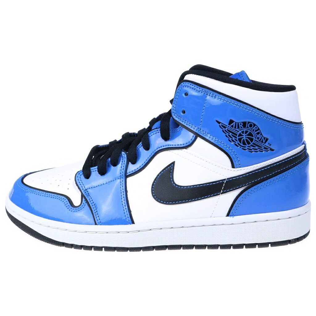 NIKE(ナイキ) 大きさ:28.5珊 AIR JORDAN 1 MID SE SIGNAL BLUE エアジョーダン1 合図青色 ミッドカットスニーカー 白いこと/青色 US10.5/28.5珊 DD6834-402【新古品/中古】【度合いS】【色つや白いこと】【オンライン制限事項商いもの】