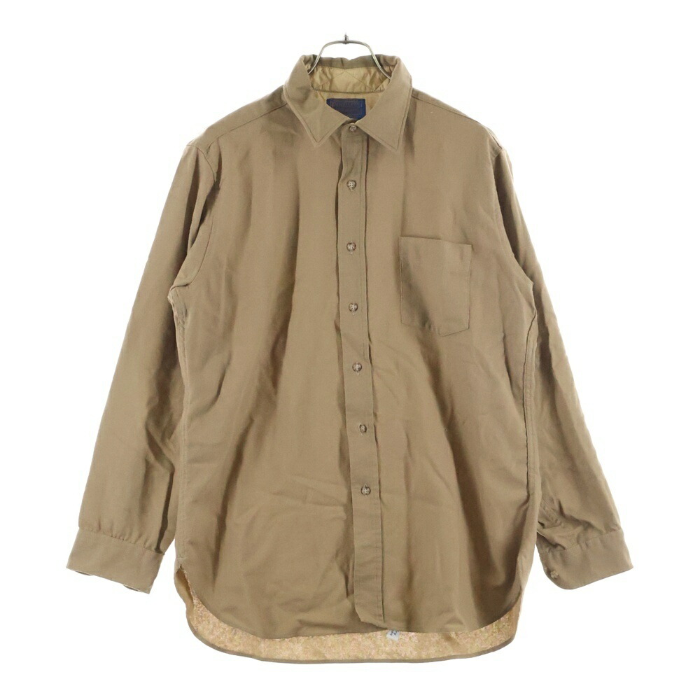 PENDLETON(ペンドルトン) 大きさ:L 70s VINTAGE USA製 ゲーム盤プルオーバー ベージュ 【中古】【座標軸B】【色合いベージュ】【オンライン制限事項商いもの】