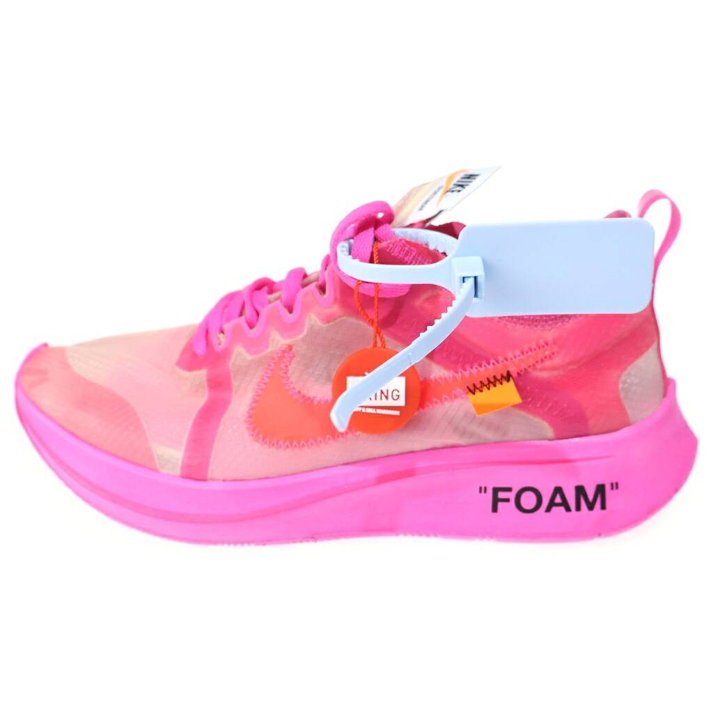NIKE(ナイキ) 大きさ:24.0糎 ×OFF-WHITE ZOOM FLY 象牙色 望遠レンズ飛球 ローカットスニーカー サクラ色 US6/24.0糎【中古】【座標軸A】【色合いサクラ色】【取りまわしバス発着場BRING KICKS】