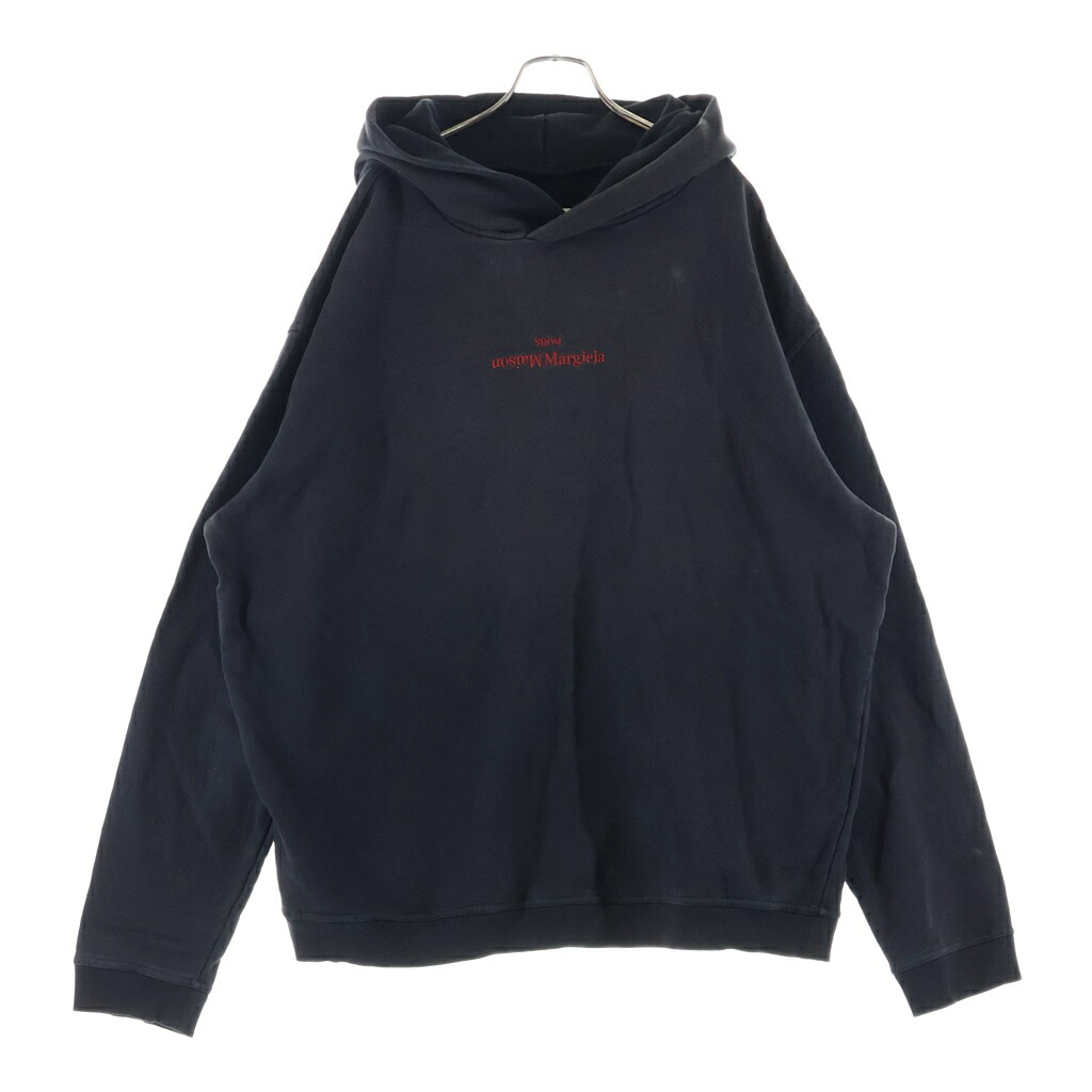 Maison Margiela(メゾンマルジェラ) 大きさ:52 22SS ロゴタイプ刺しゅう アップサイドダウンロゴ 汗水 ティーシャツパーカー フーディー 黒いこと S50GU0167 S25503【中古】【座標軸B】【色合い黒いこと】【取りまわしバス発着場BRING仙台店】