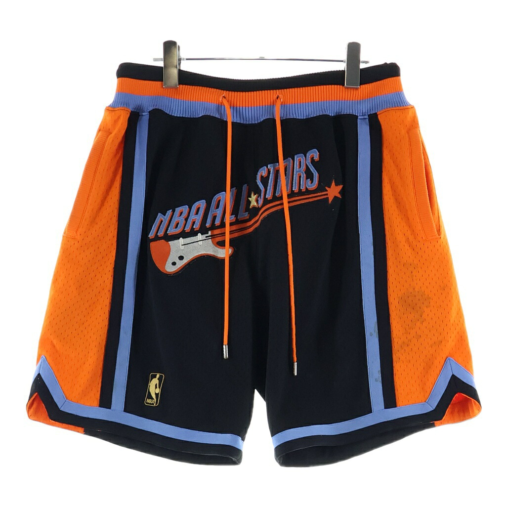 JUSTDON(ジャストドン) 大きさ:M NBA Hardwood Classics All-Star Shorts NBA ハードウッドクラシックオールスターショーツ 黒いこと/オレンジ色 SHORM020276-ASG【中古】【座標軸B】【色合い黒いこと】【取りまわしバス発着場BRING亜米利加村店】