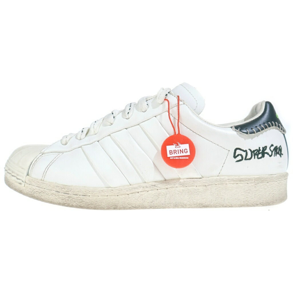 adidas(アディダス) 大きさ:26.5糎 JONAH HILL × SUPERSTAR はやりっ子 スニーカー 白いこと US8.5 26.5糎 FW7577【中古】【座標軸B】【色つや白いこと】【取りまわしバス発着場BRING福岡天神店】