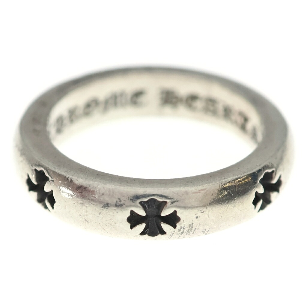 CHROME HEARTS(クロムハーツ) 大いさ:15.5号 NEGATIVE CH PLUS 否定的CH足し加える しろがね色輪っか【中古】【座標軸B】【色合いしろがね色】【取りまわしバス発着場OneStyle新宿店】