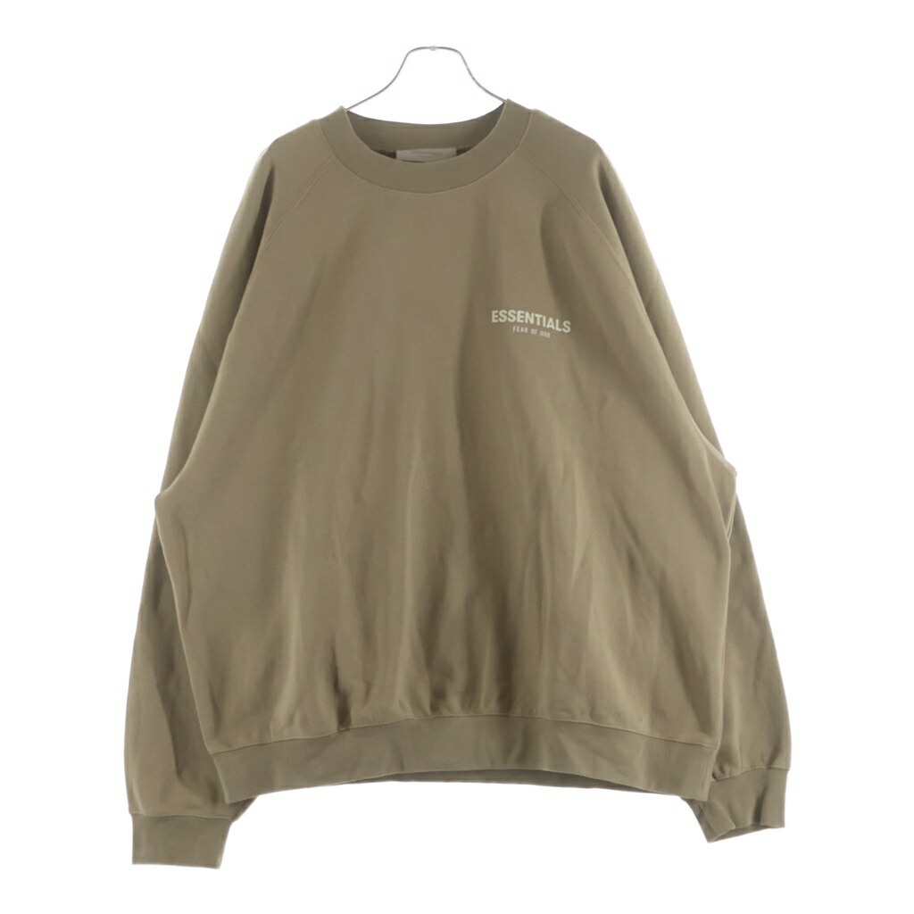 FEAR OF GOD ESSENTIALS(フィアオブゴッド エッセンシャルズ) 大きさ:XXL SWEATSHIRT フェルトロゴタイプ クルーネックスウェットトレーナー 赤銅色【中古】【座標軸A】【色つや赤銅色】【取りまわしバス発着場BRING京都河原町店】