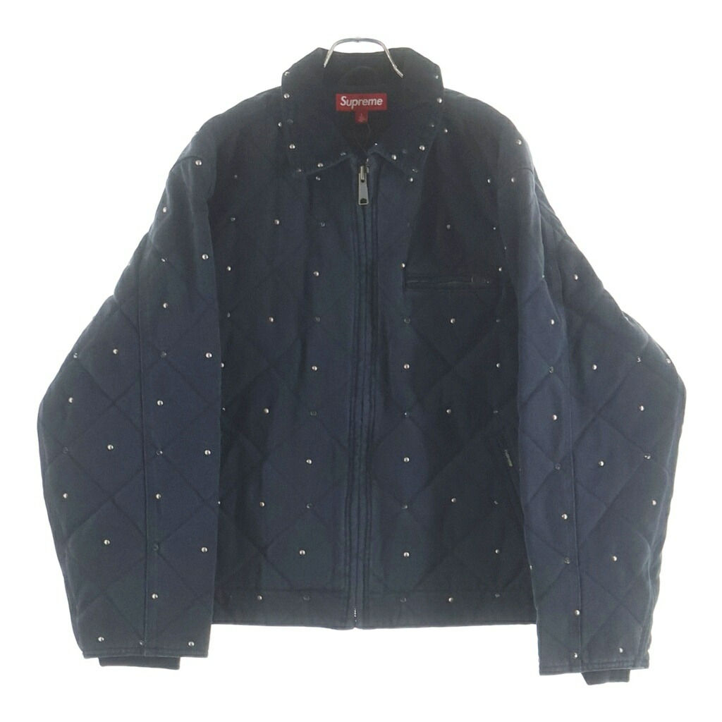 SUPREME(シュプリーム) 大いさ:L 25AW ×B.B. Simon Quilted Work Jacket Black ビービーサイモン キルティング 細工物上衣 黒いこと【新古品/中古】【座標軸S】【色合い黒いこと】【取りまわしバス発着場原宿】