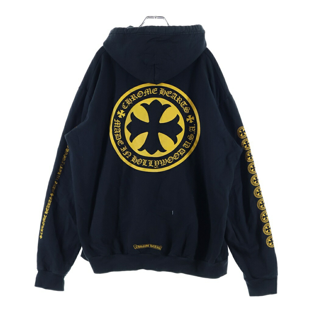 CHROME HEARTS(クロムハーツ) 大きさ:L SWTSHRT 固定ディスク PLVR CHつけ加える刷り上げる プルオーバースウェットパーカー フーディー 黒いこと【中古】【度合いB】【色つや黒いこと】【取りまわしバス発着場原宿】
