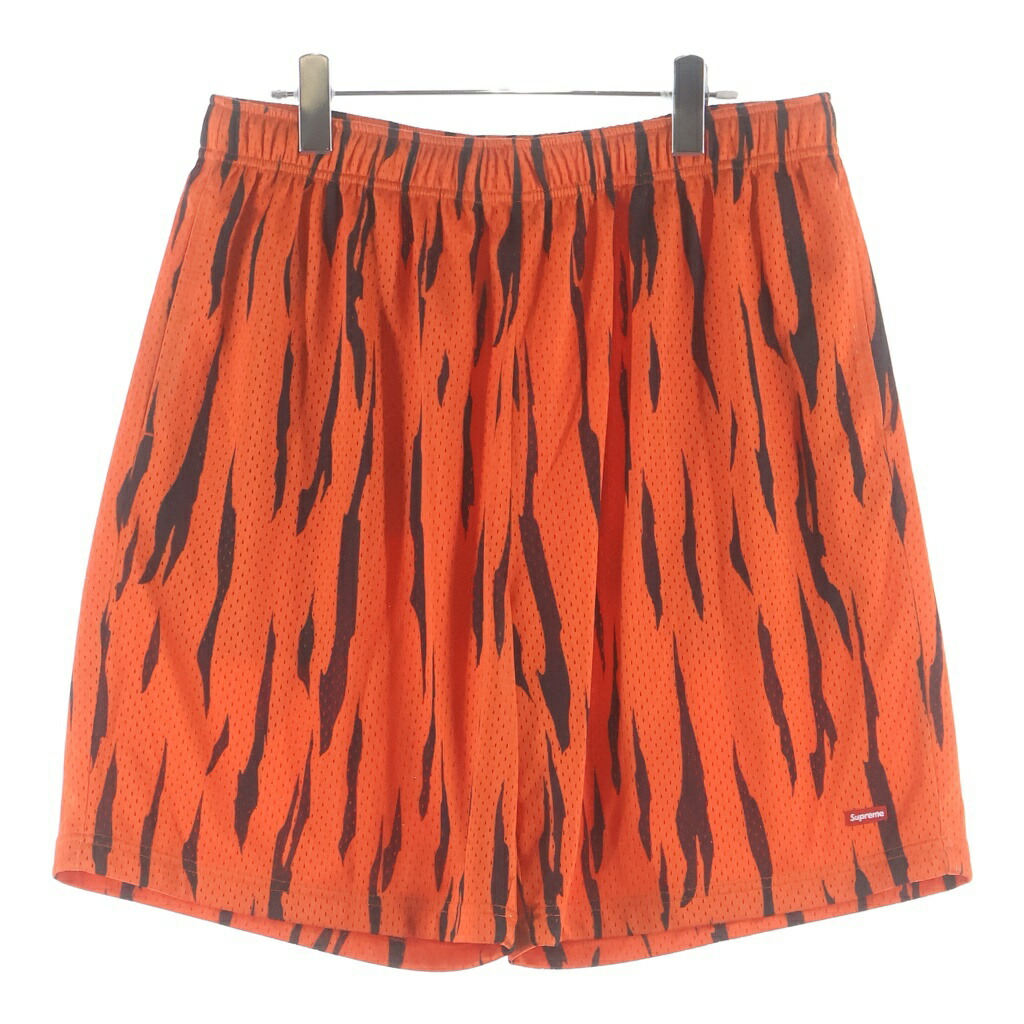 SUPREME(シュプリーム) 大きさ:M 24SS Small Box Baggy Mesh Short tigerメッシュ 遊撃手ズボン下 二分の一ズボン下 虎 オレンジ色【中古】【座標軸A】【色合いオレンジ色】【取りまわしバス発着場BRING梅田茶屋町店】