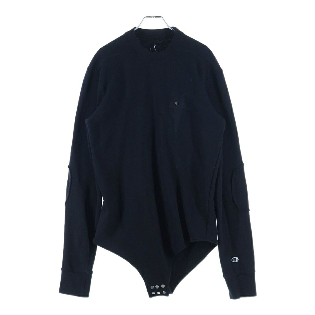 Rick Owens(リックオウエンス) 大きさ:M ×Champion Logo Embroidered Sweat はやりっ子 ロゴタイプ刺しゅう 労働者の一団素っ首 流汗 調教師 黒いこと コマーシャル20S0008-215089【中古】【座標軸B】【色つや黒いこと】【取りまわしバス発着場BRING渋谷ANNEX店】