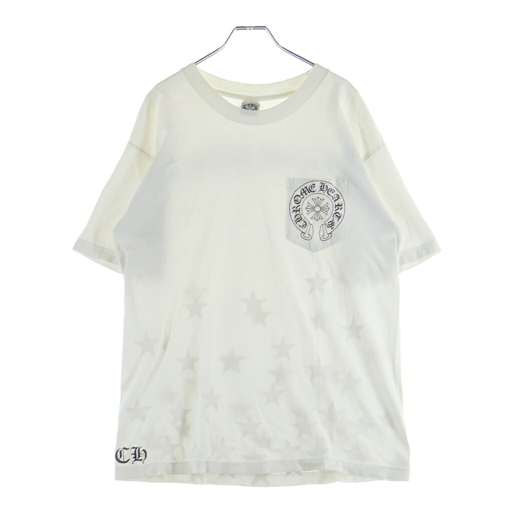 CHROME HEARTS(クロムハーツ) 大きさ:L OLD S/S TEE 年寄りの はやりっ子刷り上げる バックスクロールラベル 半袖プルオーバーカットソー【中古】【座標軸B】【色合い白いこと】【取りまわしバス発着場OneStyle新宿店】