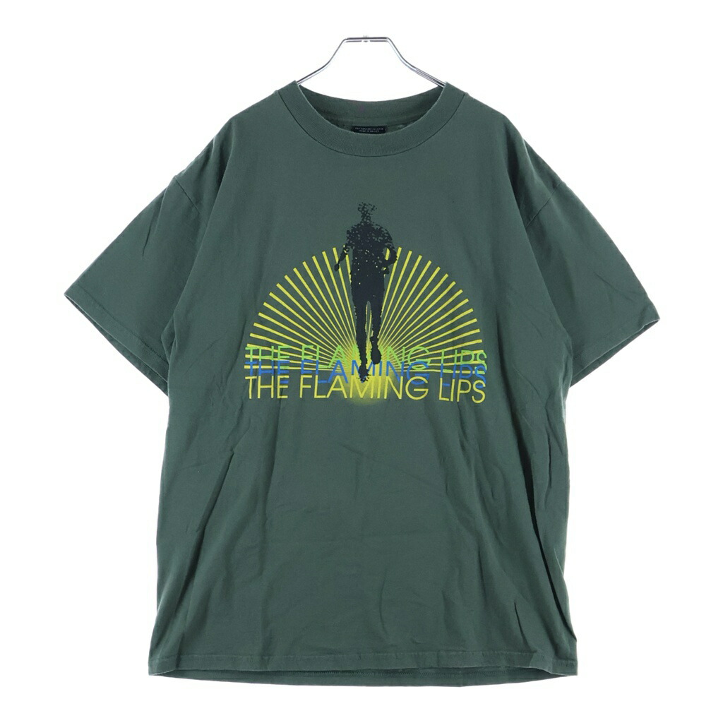 VINTAGE(ヴィンテージ) 大いさ:L THE FLAMING LIPS ザフレイミングリップス 両面刷り上げる ティーシャツ 半袖カットソー カーキ【中古】【座標軸B】【色合いカーキ】【取りまわしバス発着場BRING横浜ビブレ店】