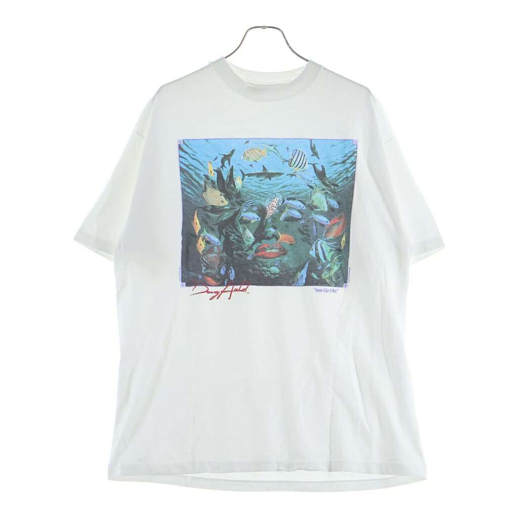 VINTAGE(ヴィンテージ) サイズ:XL 90S VINTAGE DOUG AULD MARILYN MONROE ART TEE HANES ヴィンテージ USA製 マリリンモンロー 騙し絵 アートプリント クルーネック 半袖Tシャツ カットソー【中古】【程度B】【カラーホワイト】【取扱店舗AWESOME高円寺店】｜ブランド買取・販売　BRING