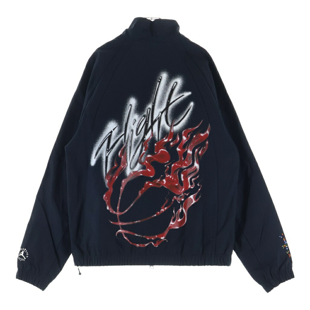 NIKE(ナイキ) 大きさ:M ×Travis Scott JORDAN BRAND Woven Jacket トラヴィススコット カクタスジャック ジップアップジャケット DO4095-010 黒いこと【中古】【座標軸A】【色合い黒いこと】【オンライン制限事項商いもの】