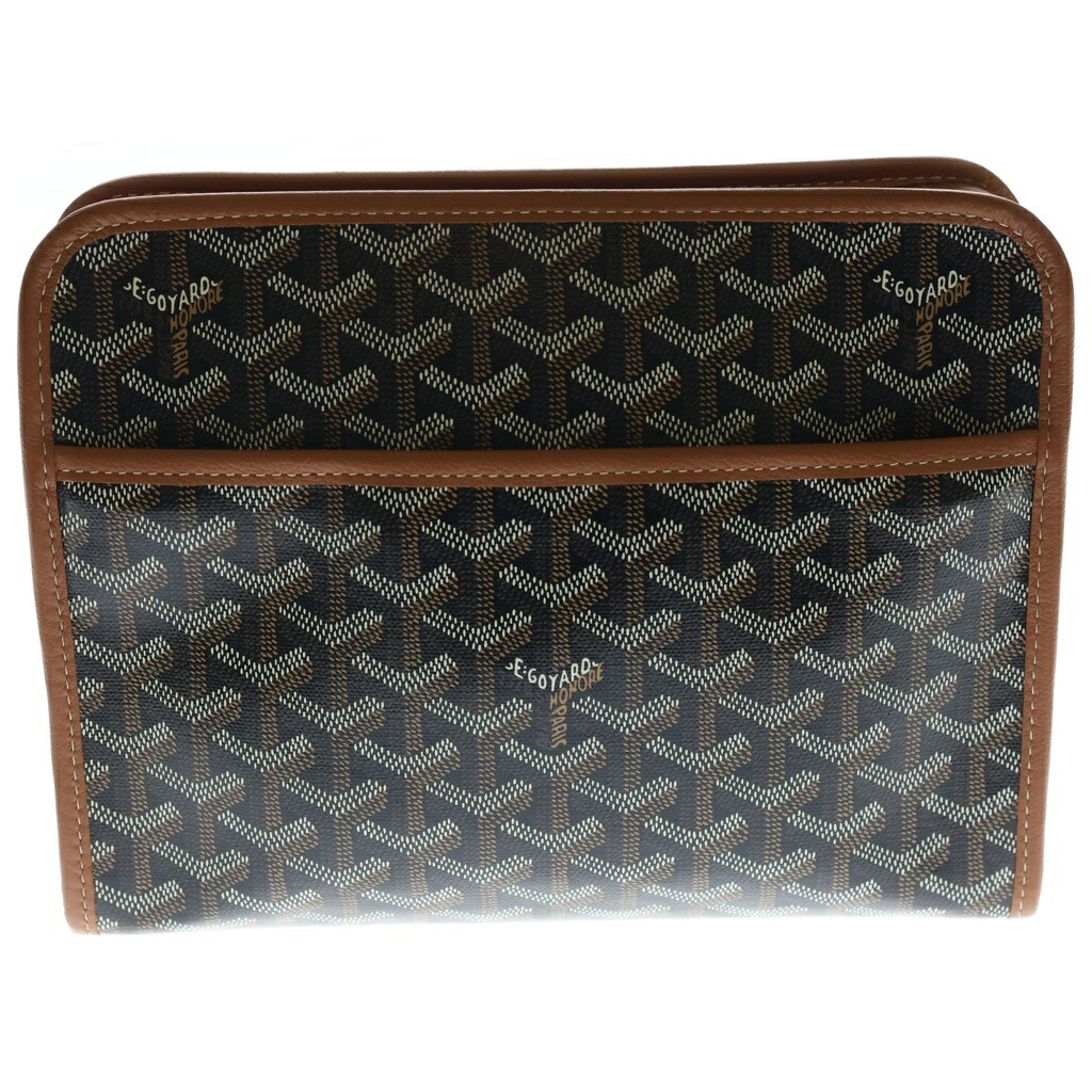 GOYARD(ゴヤール) 大きさ:MM ジュバンス MM 杉綾模様 クラッチペダル御徒面子 赤銅色【中古】【度合いB】【色つや赤銅色】【取りまわしバス発着場BRING亜米利加村店】