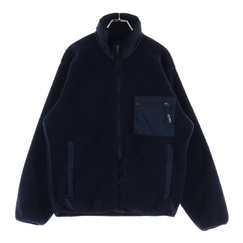 PATAGONIA(パタゴニア) 大きさ:M 90s Retro-X レトロX ナイロンうつり変わり フリースジャケット 米国海軍【中古】【座標軸B】【カラーネイビー】【取りまわしバス発着場BRING福岡天神店】