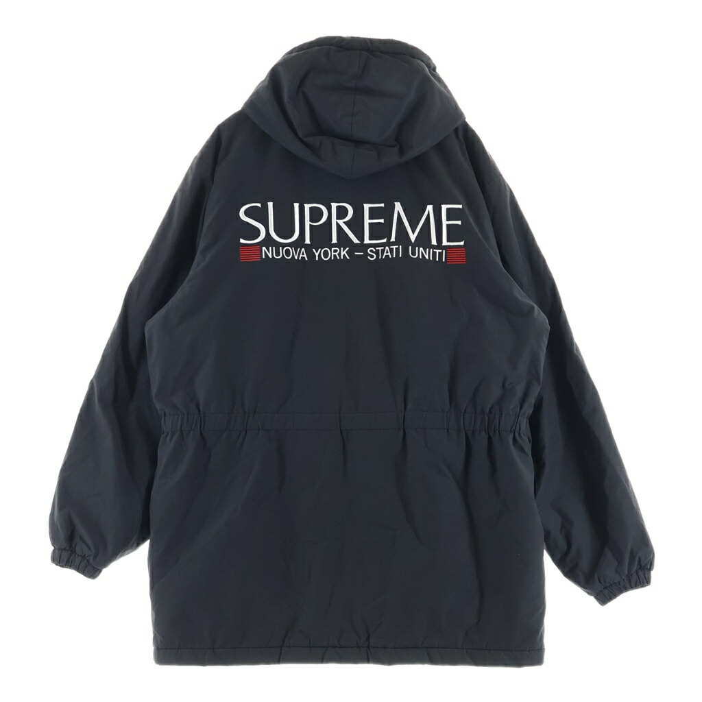 SUPREME(シュプリーム) 大きさ:M 21SS Polartec Lined Sideline Parka ポーラテック ラインド 側面伝達ルート 裏地ボア フーデッドジャケット 黒いこと【中古】【度合いB】【色つや黒いこと】【オンライン押さえる商いもの】