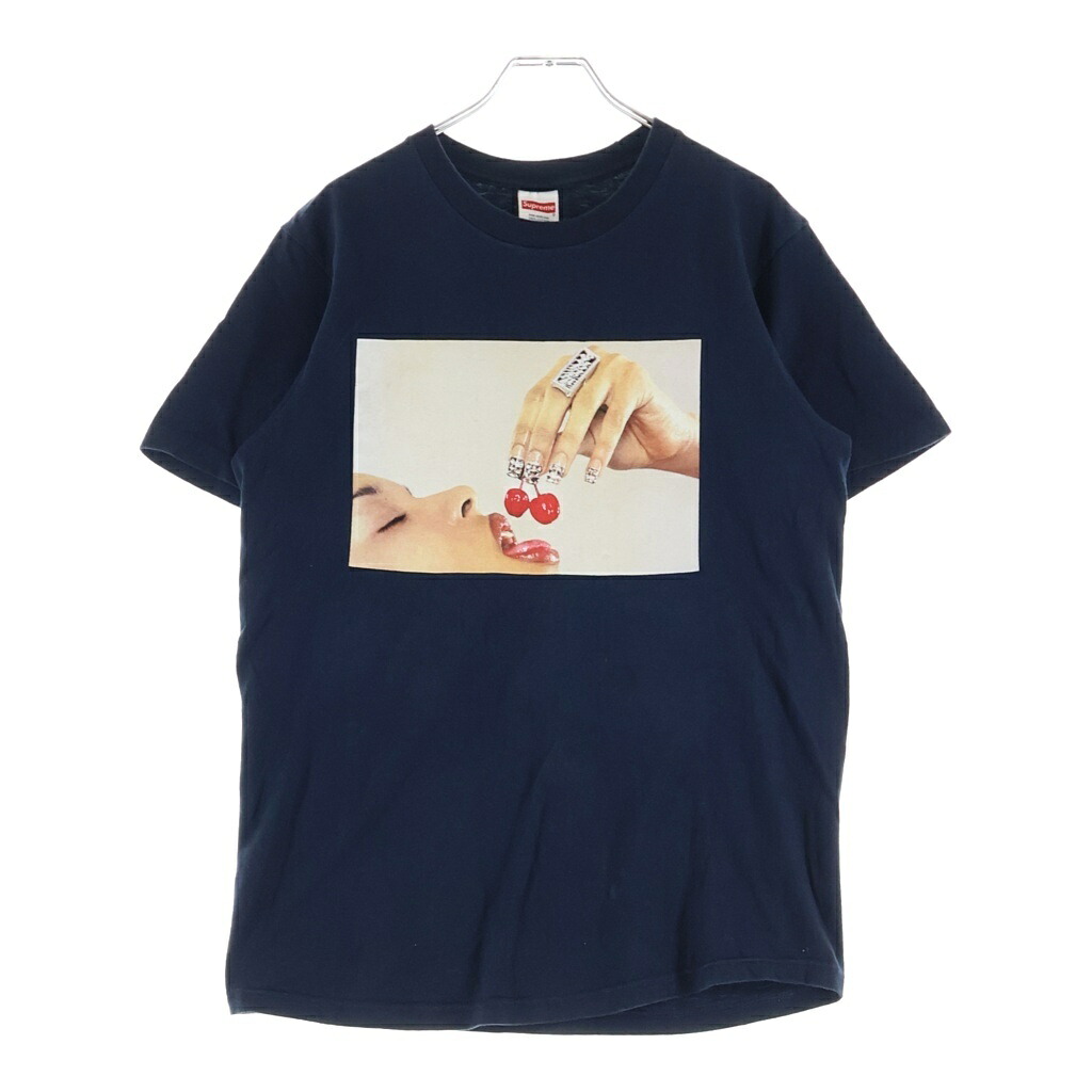 SUPREME(シュプリーム) 大いさ:S ティーシャツ チェリーズ 米国海軍 大いさS【中古】【度合いB】【カラーネイビー】【オンライン制限事項商いもの】 Tシャツ・カットソー-トップス