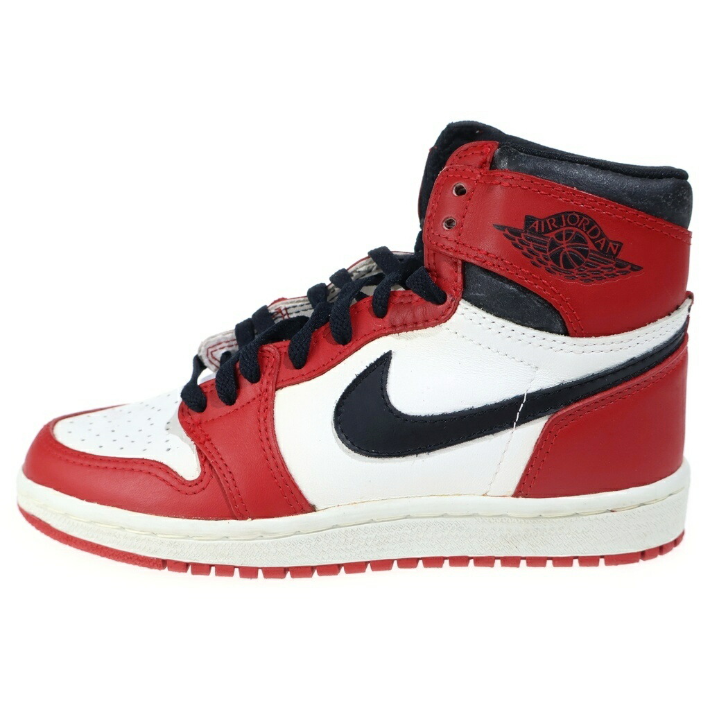 NIKE(ナイキ) サイズ:24.0cm 【観賞用1985年製】 AIR JORDAN 1 CHICAGO HIGH OG エアジョーダン1 シカゴ ハイカットスニーカー レディース レッド/ホワイト US6/24cm【中古】【程度A】【カラーレッド】【取扱店舗BRING KICKS】｜ブランド買取・販売　BRING