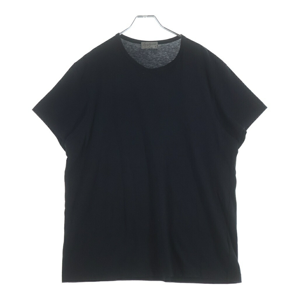 Yohji Yamamoto POUR HOMME(ヨウジヤマモト プールオム) 大きさ:3 17AW うしろ側刷り上げる 労働者の一団のど首 綿織物 半袖原材料プルオーバー カットソー 黒いこと HK-T40-082【中古】【座標軸B】【色合い黒いこと】【取りまわしバス発着場BRING仙台店】