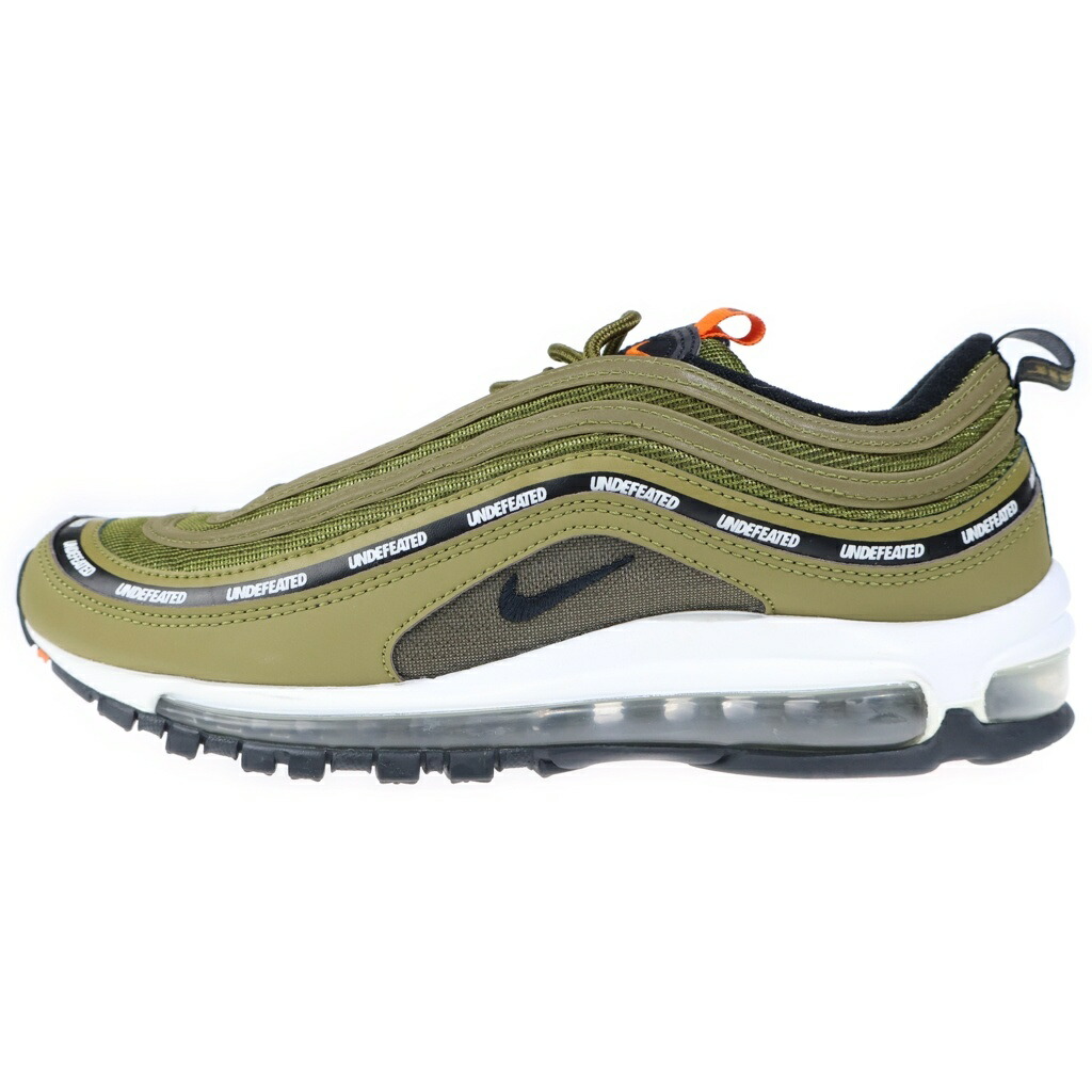 NIKE(ナイキ) 大きさ:28.0糎 ×UNDEFEATED AIR MAX 97 アンディフィーテッド エア湖マックス 97 ローカットスニーカー カーキ US10/28糎 DC4830-300【中古】【座標軸B】【色つやカーキ】【オンライン押さえる商いもの】