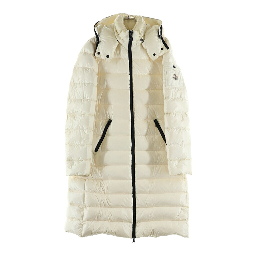 MONCLER(モンクレール) サイズ:1 16AW MOKA モカ フーデッド ダウン ロング ジャケット コート ホワイト B20934981705 68950【中古】【程度B】【カラーホワイト】【オンライン限定商品】｜ブランド買取・販売　BRING