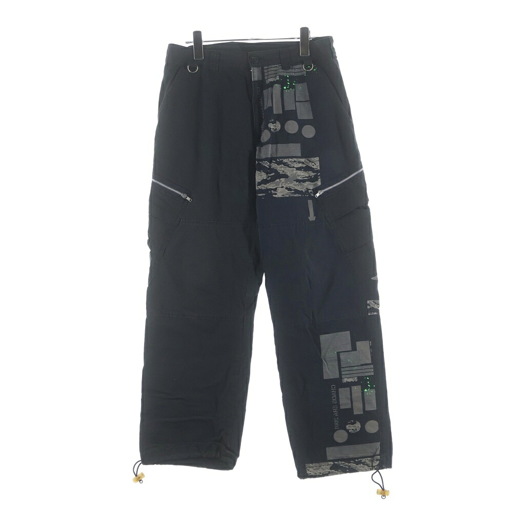 UNDERCOVER(アンダー覆いかぶせる) 大きさ:M 01SS Chaotic Discord Cargo Straight Pants カーゴパンツ【中古】【座標軸B】【色つや黒いこと】【取りまわしバス発着場新宿】