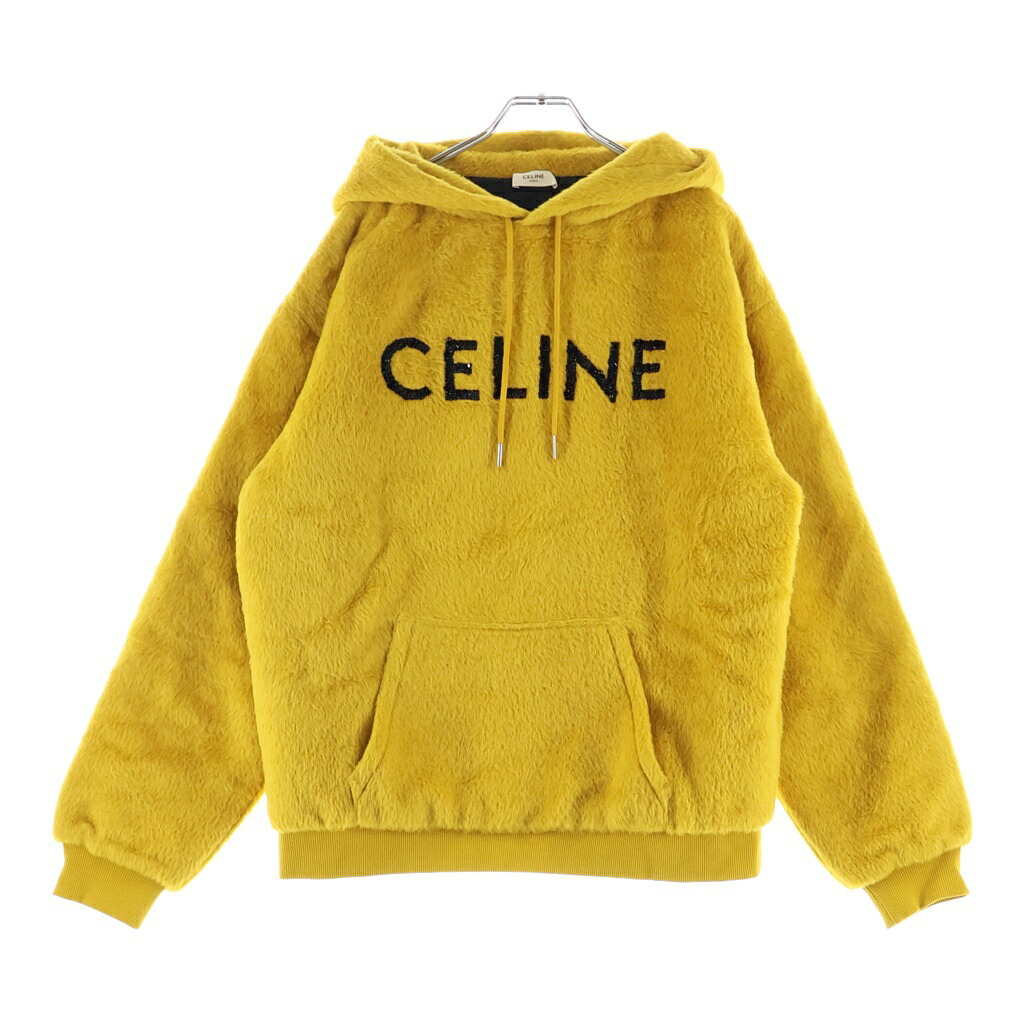 CELINE(セリーヌ) サイズ:L ロゴビーズ ファジーウール ルーズフィット フーディー イエロー #L【中古】【程度A】【カラーイエロー】【取扱店舗BRING WASTE_NOT】｜ブランド買取・販売　BRING
