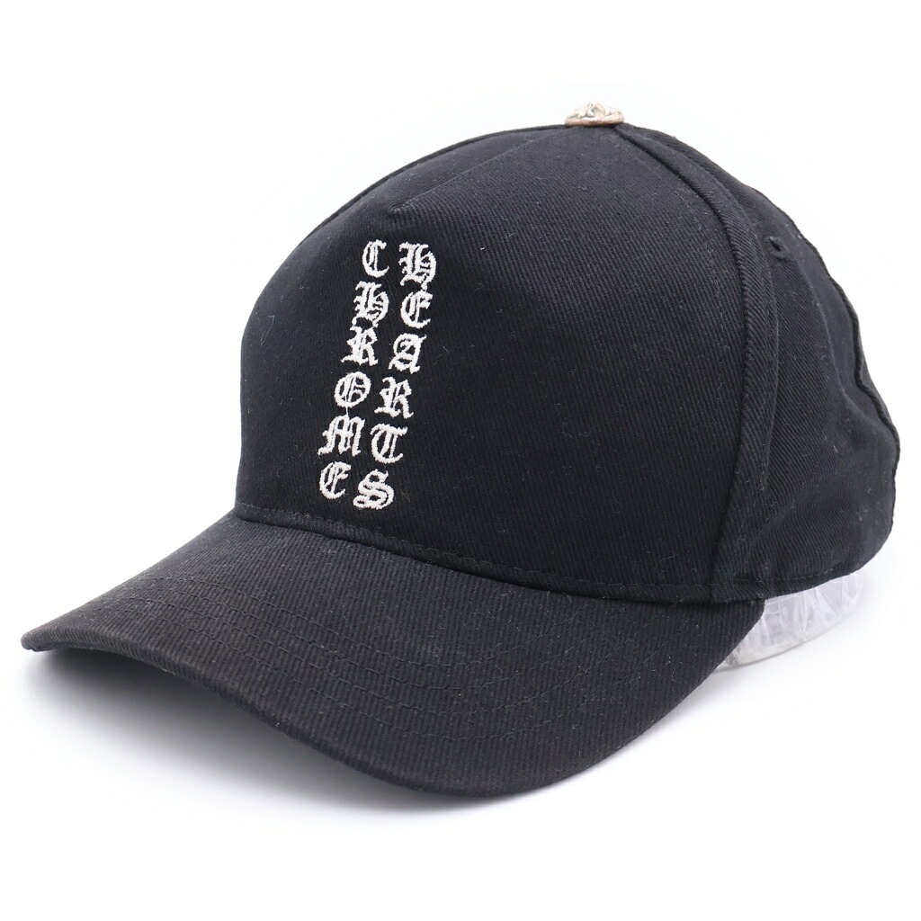 CHROME HEARTS(クロムハーツ) 大きさ:os Vertical Logo Hat CHロゴタイプ 野球旗がしら かぶり笠 黒いこと【中古】【座標軸B】【色合い黒いこと】【取りまわしバス発着場BRING WASTE_NOT】