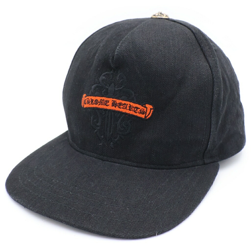 CHROME HEARTS(クロムハーツ) TRUCKER CAP デニムトラッカー ヴァインダガー刺しゅう 旗がしら かぶり笠 黒いこと【中古】【座標軸A】【色合い黒いこと】【取りまわしバス発着場BRING仙台店】