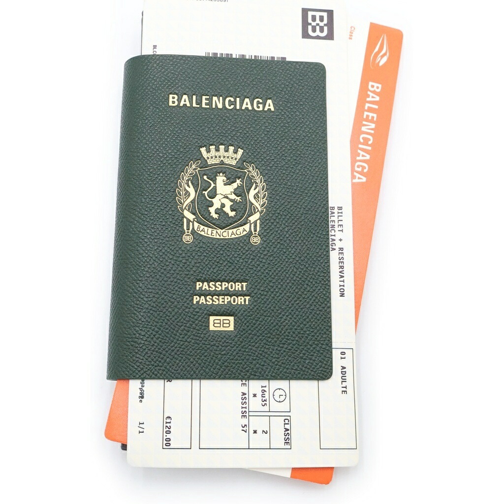 BALENCIAGA(バレンシアガ) 旅行免状動機 二つ折り銭入れ ロングウォレット 歌留多容れもの 緑であること/オレンジ色 なめし革 787777 しろがね色金具【新古品/中古】【座標軸S】【色合い緑であること】【取りまわしバス発着場BRING渋谷ANNEX店】