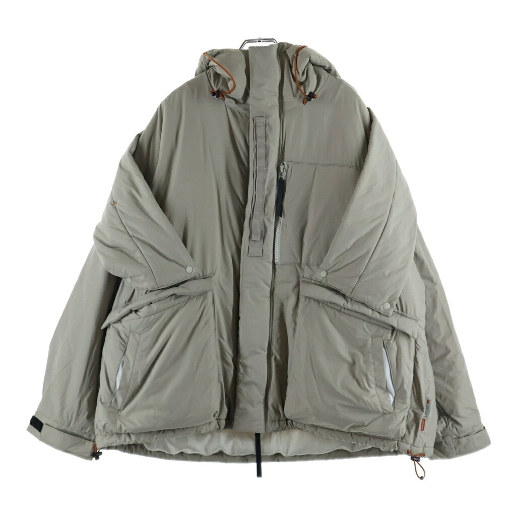 GOOPiMADE(グーピーメイド) 大きさ:1 VI-F6M 3M THINSULATE FRAMHEIM PARKA シンサレート フラムハイム ジップアップフーディー 中綿上衣 ベージュ【中古】【座標軸A】【色合いベージュ】【オンライン押さえる商いもの】