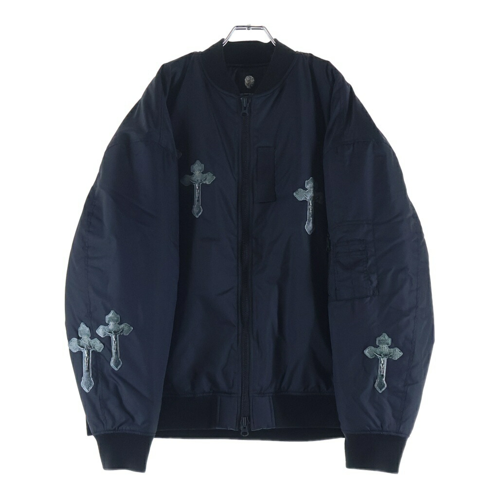 TALKING ABOUT THE ABSTRACTION(トーキング だらし無い ザ アブストラクション) 大きさ:M 25AW 3D CROSS PW MA-1 3Dはりつけ台 パ毛革 ボンバージャケット 黒いこと 2526AW-J-005【中古】【度合いA】【色つや黒いこと】【オンライン押さえる商いもの】
