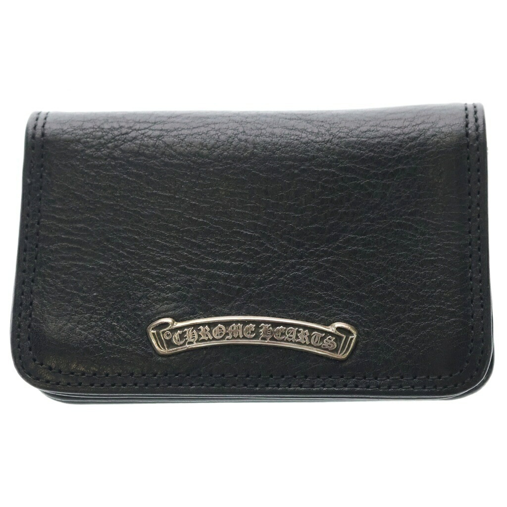CHROME HEARTS(クロムハーツ) CARD CASE はと目付き添い人 レザーカードケース 黒いこと【中古】【座標軸A】【色つや黒いこと】【取りまわしバス発着場原宿】
