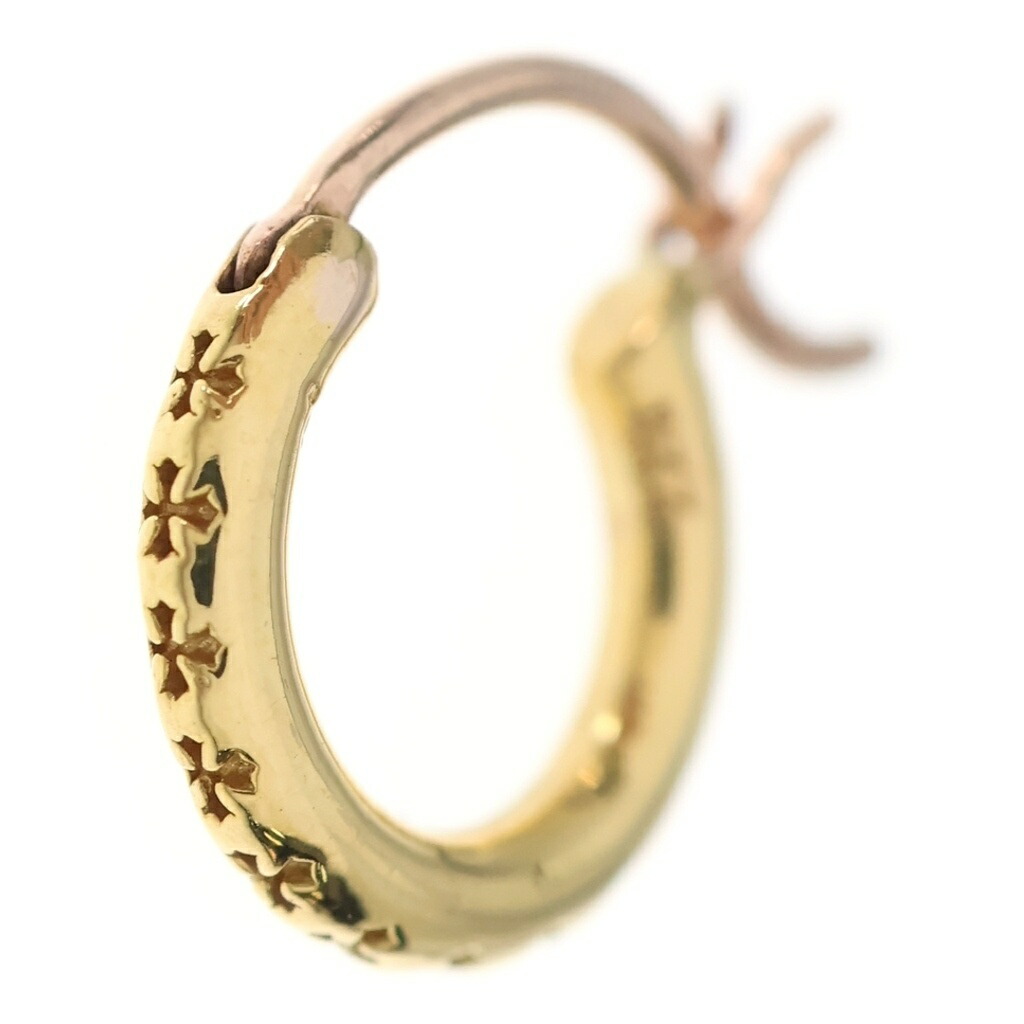 CHROME HEARTS(クロムハーツ) 22K HOOP TFL SML スモールTFLフープピアス ゴールド【中古】【座標軸A】【色合いゴールド】【取りまわしバス発着場原宿】