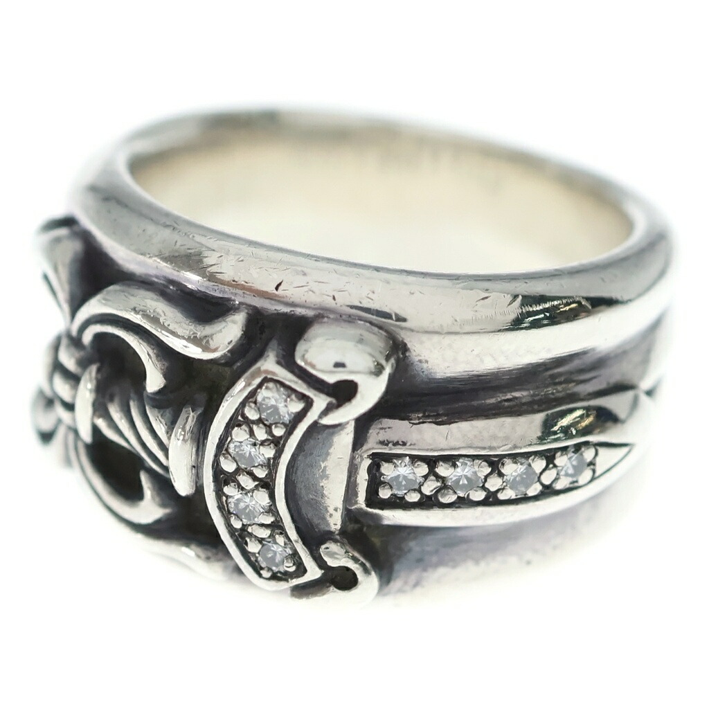 CHROME HEARTS(クロムハーツ) 大きさ:16.5号 DAGGER P/DMND ダガーリング PAVE金剛石 しろがね色輪っか【中古】【度合いB】【色つやしろがね色】【取りまわしバス発着場渋谷】