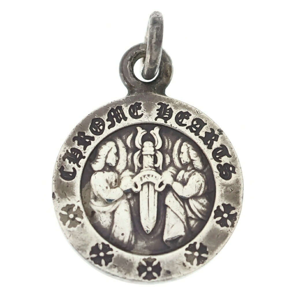 CHROME HEARTS(クロムハーツ) CHRM ANGL MDL V2 エンジェルメダルチャーム シャンデリヤいの一番 しろがね色BCA229【中古】【座標軸B】【色合いしろがね色】【取りまわしバス発着場BRING亜米利加村店】