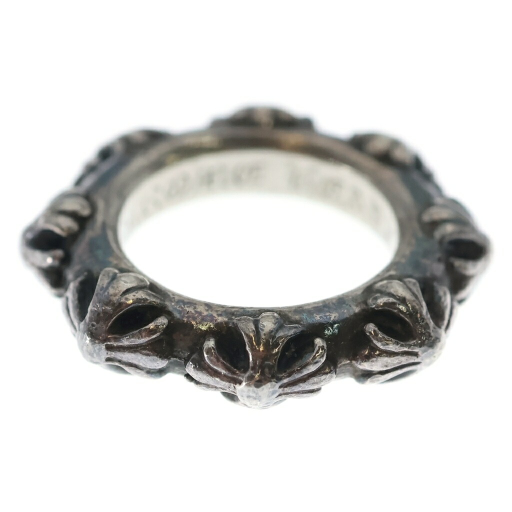 CHROME HEARTS(クロムハーツ) 大きさ:10.0号 CROSS BAND はりつけ台ダンス楽隊 輪っか しろがね色 BCA342【中古】【度合いB】【色つやしろがね色】【取りまわしバス発着場渋谷】