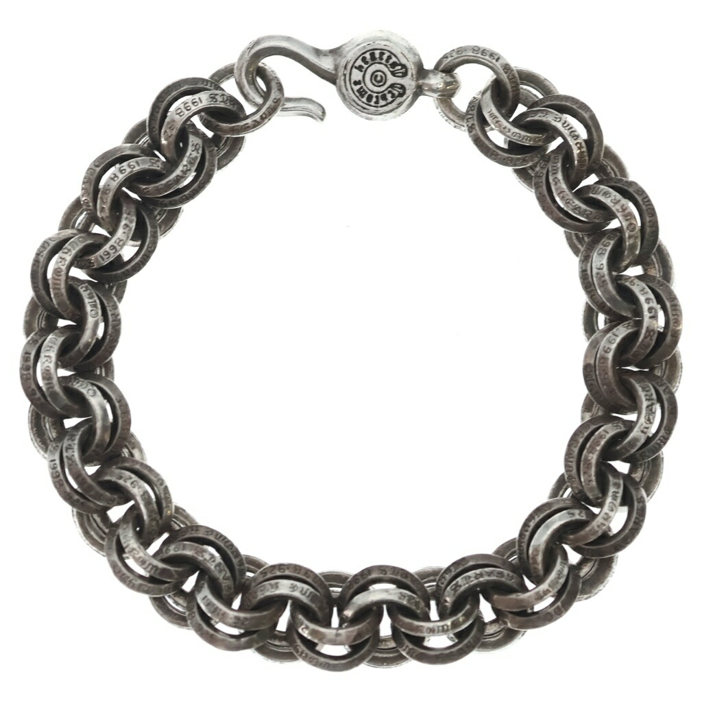 CHROME HEARTS(クロムハーツ) 2 DOUBLE B RING ダブルB輪っか 腕輪 しろがね色 BCA121【中古】【度合いB】【色つやしろがね色】【取りまわしバス発着場OneStyle新宿店】