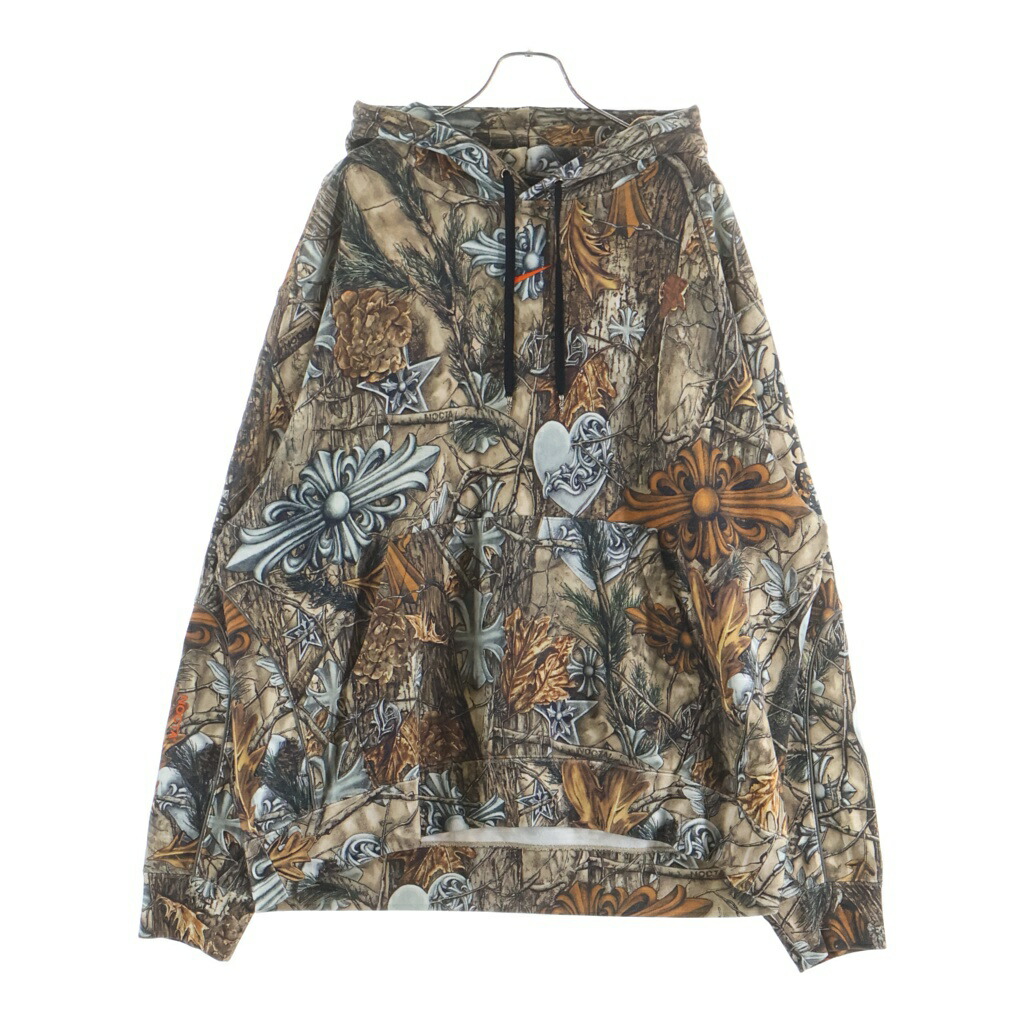 CHROME HEARTS(クロムハーツ) 大きさ:XXL ×NIKE×NOCTA DRAKE HOODIE ナイキ ノクタ ドレイク バックホースシュープリント プルオーバースウェットパーカー #XXL【中古】【度合いA】【色つや赤銅色】【取りまわしバス発着場OneStyle新宿店】