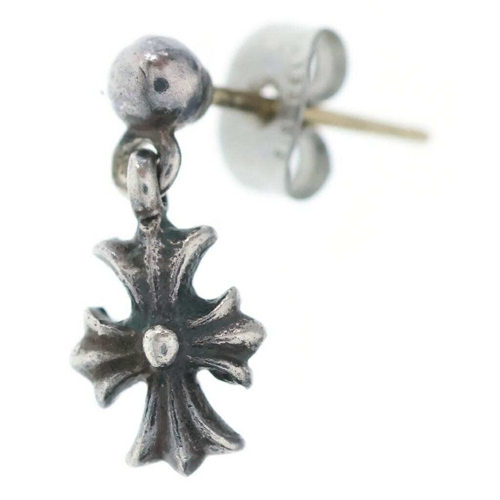 CHROME HEARTS(クロムハーツ) TNY E CH PLS タイニーE CHつけ加える 落っこちるピアス しろがね色 BCA119【中古】【度合いB】【色つやしろがね色】【取りまわしバス発着場渋谷】
