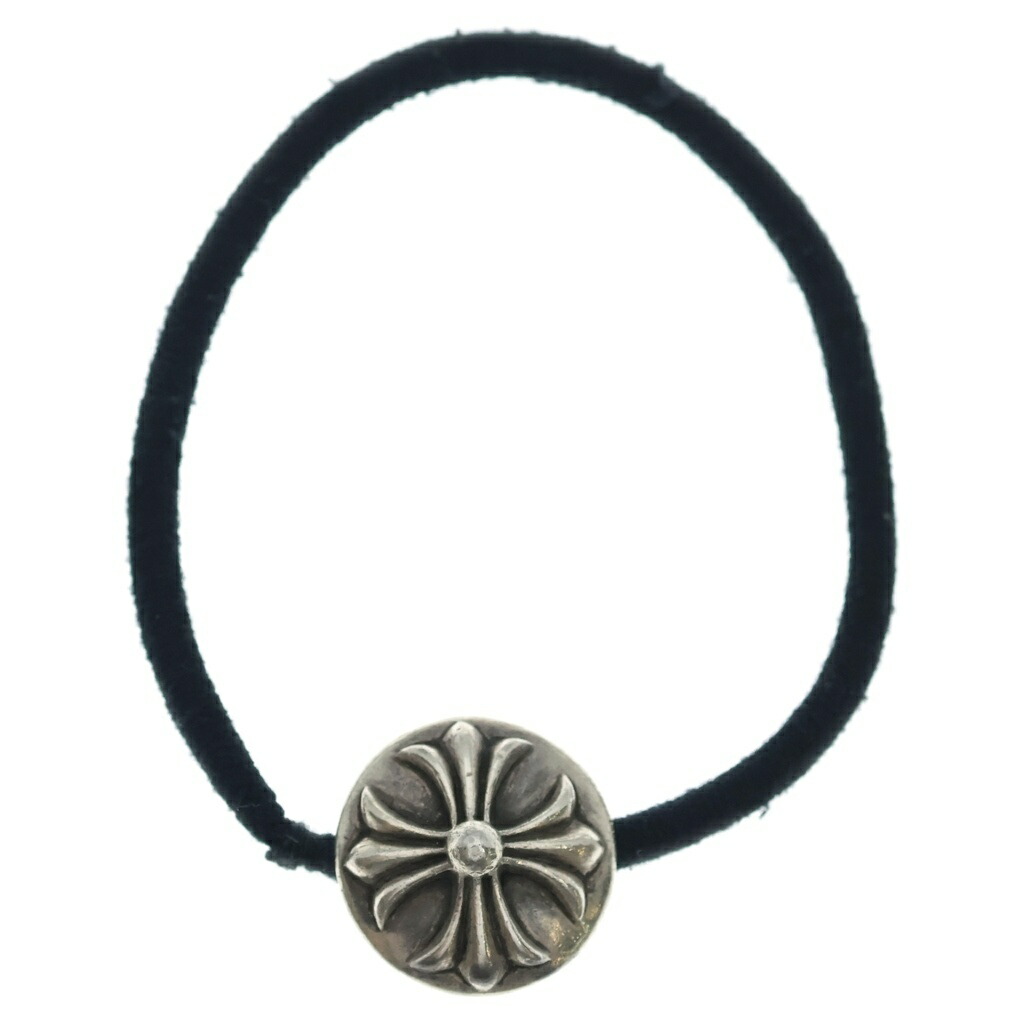 CHROME HEARTS(クロムハーツ) HAIRBAND クロスボール 髪の毛ダンス楽隊 ヘアゴムコンチョ しろがね色 BCA151【中古】【度合いB】【色つやしろがね色】【取りまわしバス発着場BRING京都河原町店】