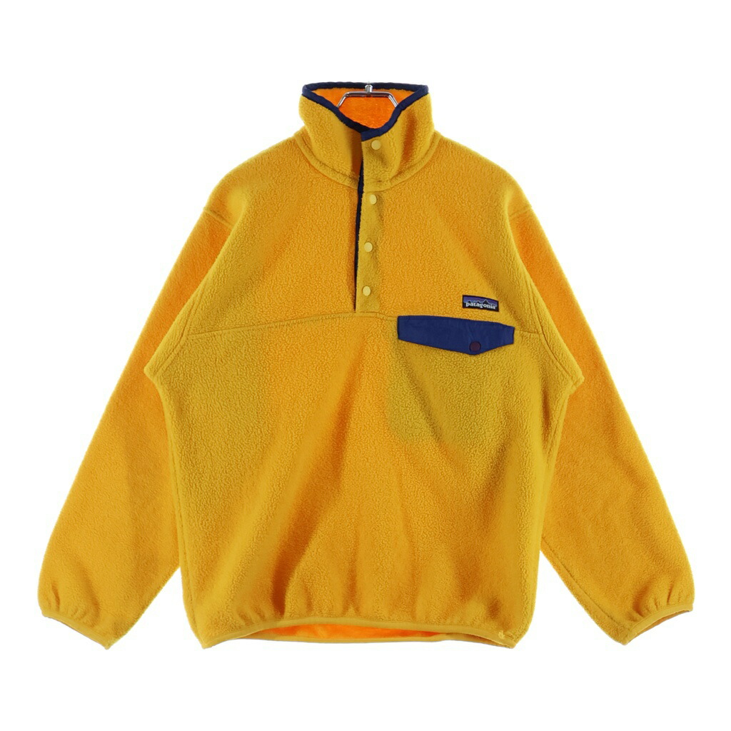 PATAGONIA(パタゴニア) 大きさ:XS 90S VINTAGE SYNCHILLA ヴィンテージ シンチラ USA製 二分の一隙間 フリースジャケット 黄色 10464【中古】【度合いB】【色つや黄色】【オンライン押さえる商いもの】