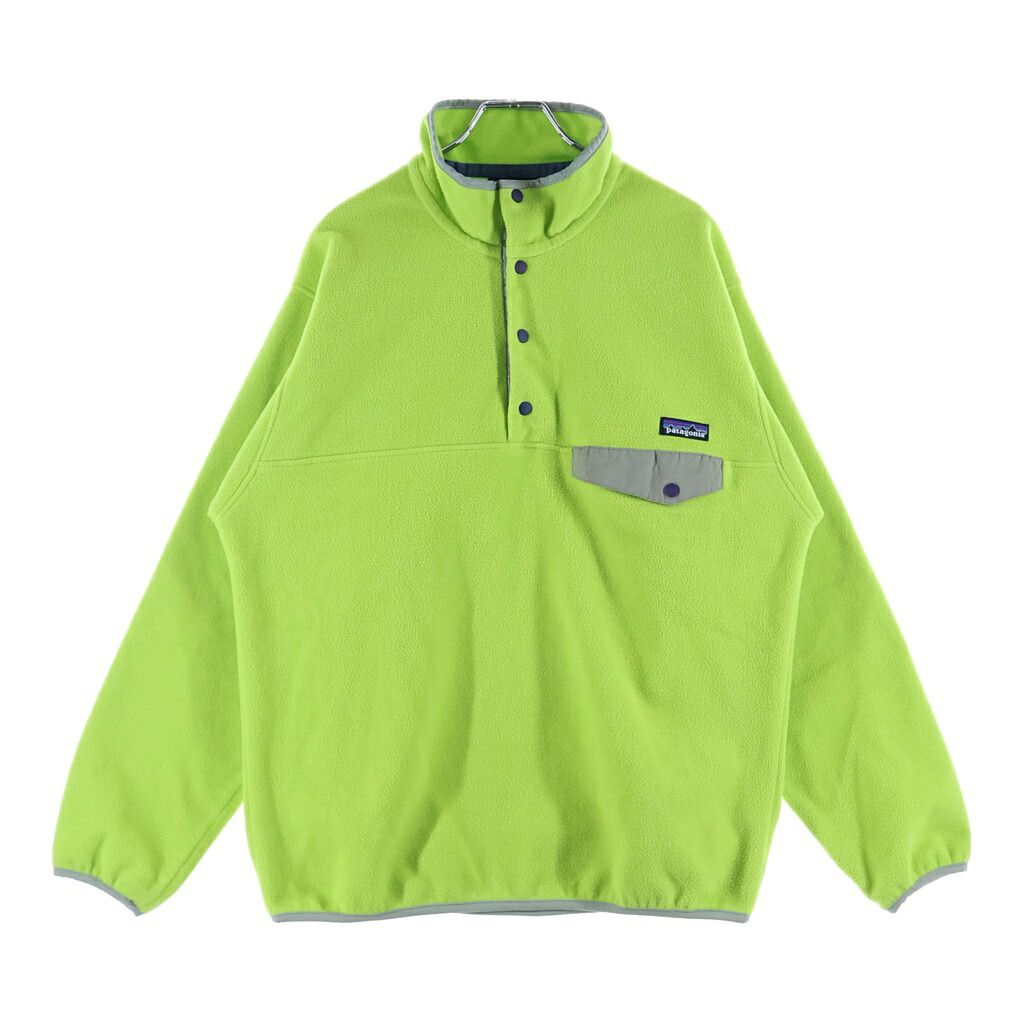 PATAGONIA(パタゴニア) 大きさ:M SYNCHILA SNAP-T FLEECE シンチラスナップT フリースプルオーバージャケット 緑であること 10898【中古】【度合いB】【色つや緑であること】【オンライン押さえる商いもの】
