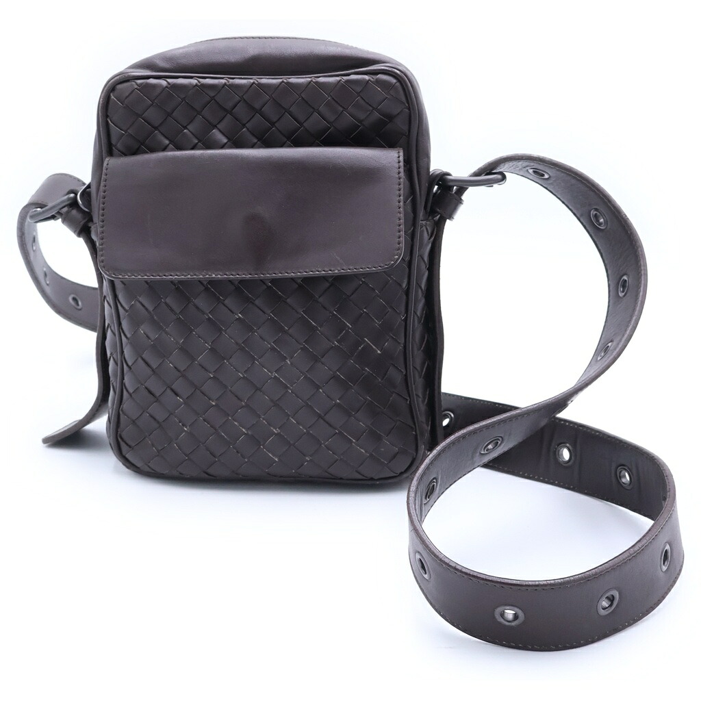 BOTTEGA VENETA(ボッテガヴェネタ) 大きさ:- イントレチャート ショルダーバッグ ミニ御徒面子 赤銅色 なめし革【中古】【座標軸B】【色合い赤銅色】【取りまわしバス発着場BRING福岡天神店】