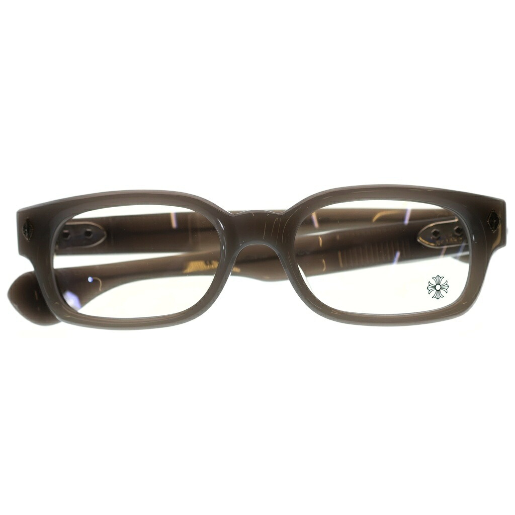CHROME HEARTS(クロムハーツ) 大きさ:53□20ー144 WEIRDO オーバルかざり付ける 真四角ひな形 黒眼鏡 眼鏡 薄墨色/しろがね色【新古品/中古】【度合いS】【色つや薄墨色】【取りまわしバス発着場BRING札幌店】