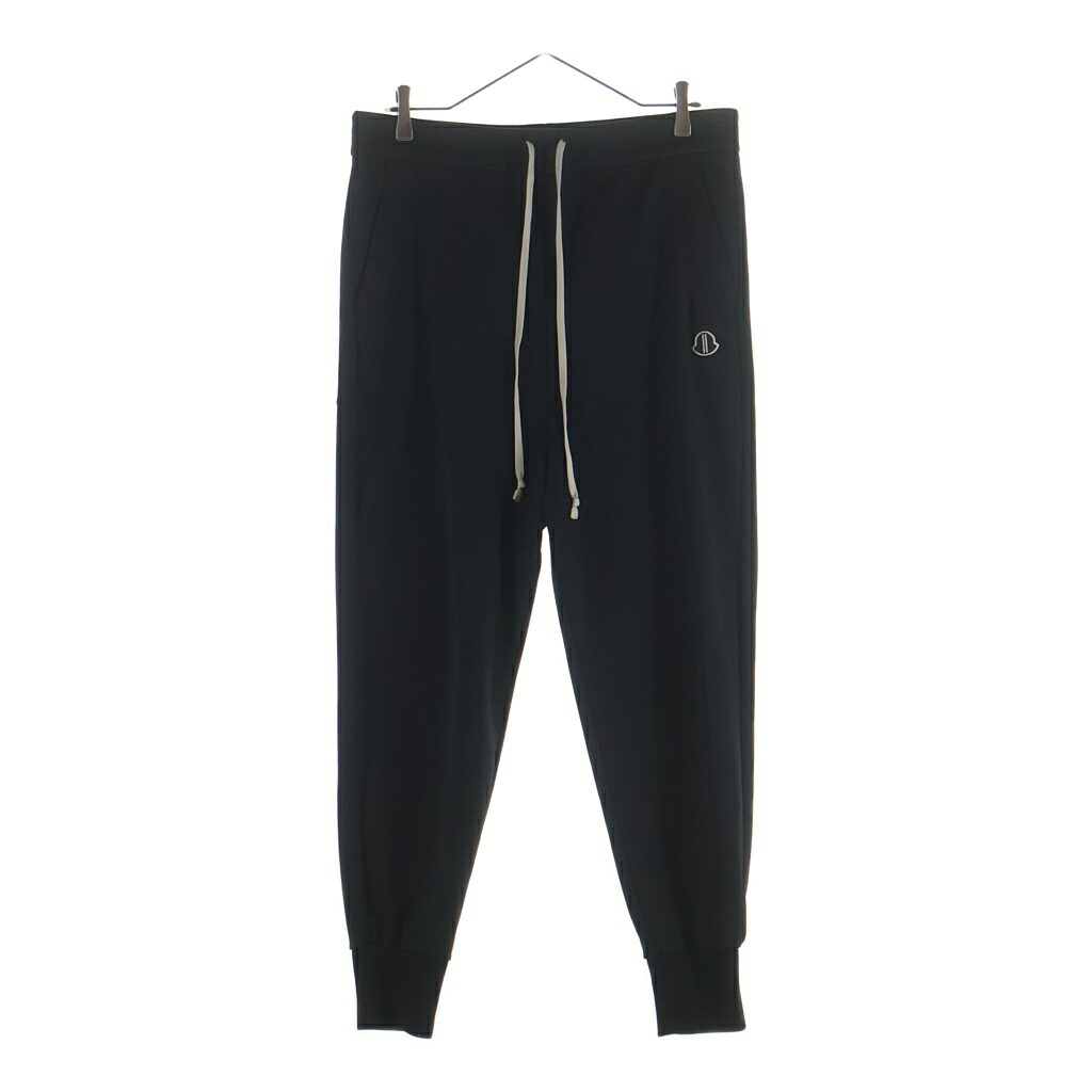 MONCLER(モンク軌跡) 大きさ:S 20AW ×RICK OWENS PANTALONE JERSEY BOTTOMS リックオウエンス パンタローネ プルオーバー ロゴパッチドローコードボトムス 貨物自動車ズボン下 F209N8H70200 C8040【中古】【座標軸B】【色つや黒いこと】【オンライン押さえる商いもの】